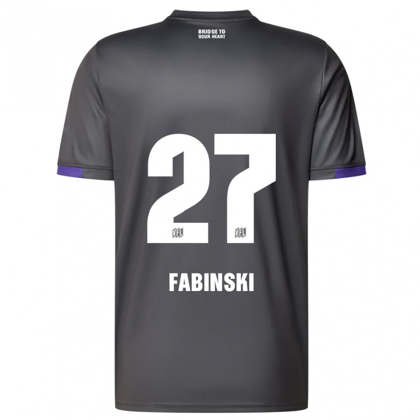 גברים כדורגל רובין פבינסקי #27 אפור סגול הרחק ג'רזי 2025/26