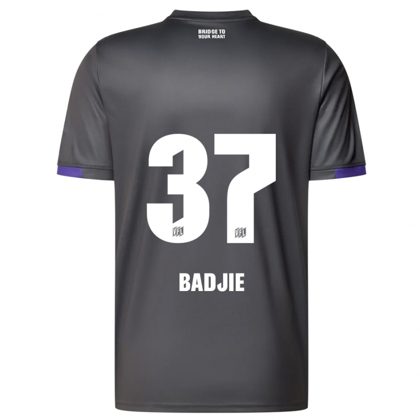 גברים כדורגל Ismail Badjie #37 אפור סגול הרחק ג'רזי 2025/26