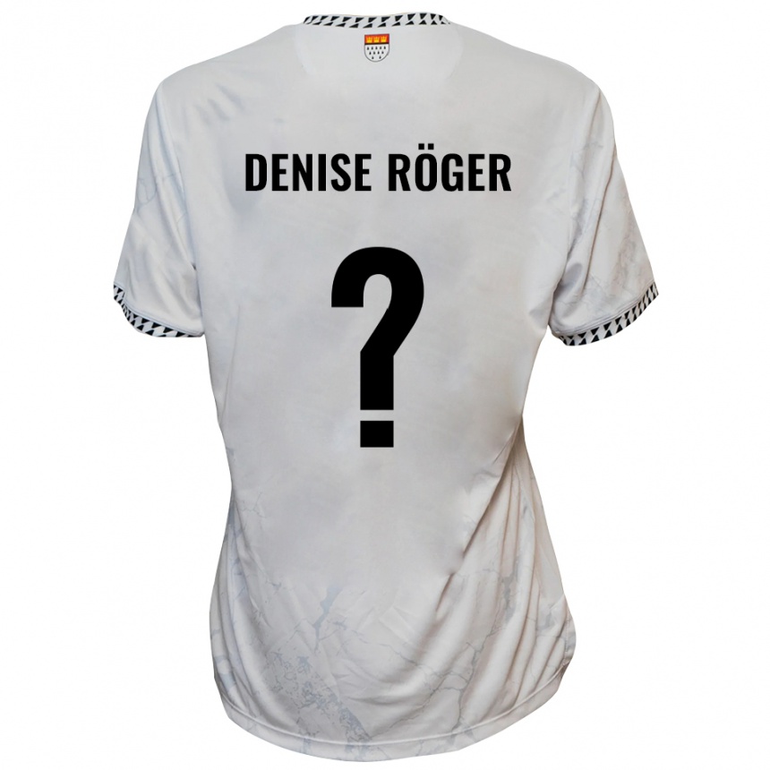 גברים כדורגל Kim Denise Röger #0 לבן שחור הרחק ג'רזי 2025/26