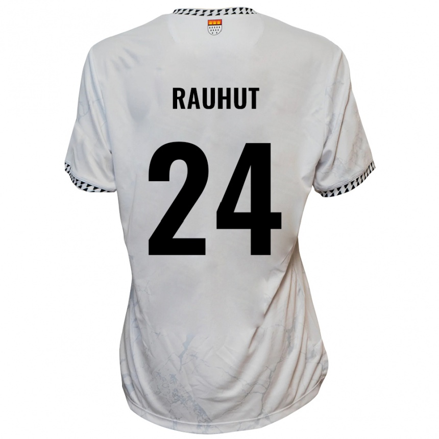 גברים כדורגל קווין ראוהוט #24 לבן שחור הרחק ג'רזי 2025/26