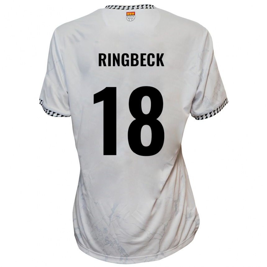 גברים כדורגל Noah Ringbeck #18 לבן שחור הרחק ג'רזי 2025/26