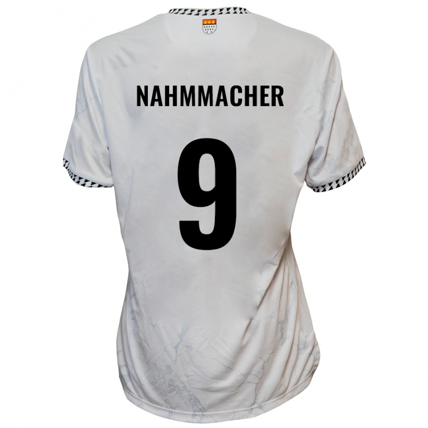 גברים כדורגל Emil Nahmmacher #9 לבן שחור הרחק ג'רזי 2025/26