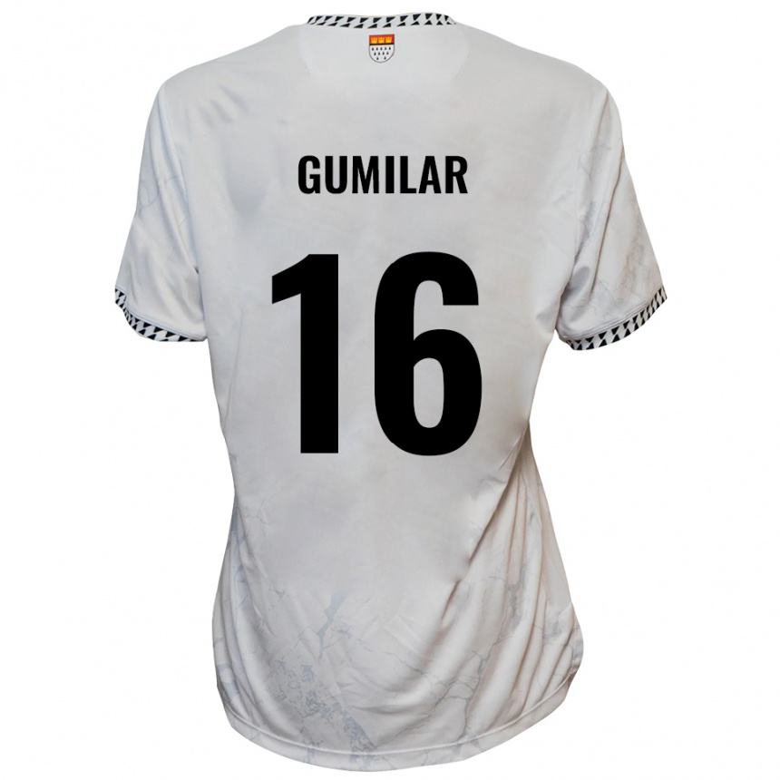 גברים כדורגל Jonas Gumilar #16 לבן שחור הרחק ג'רזי 2025/26