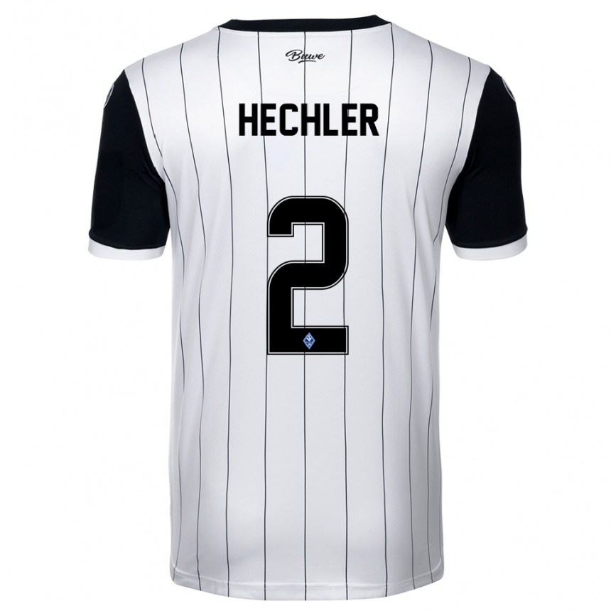 גברים כדורגל Silas Hechler #2 לבן שחור הרחק ג'רזי 2025/26