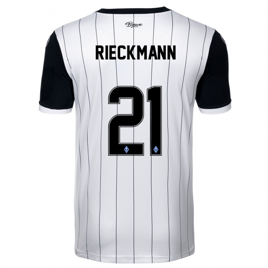 גברים כדורגל יוליאן ריקמן #21 לבן שחור הרחק ג'רזי 2025/26