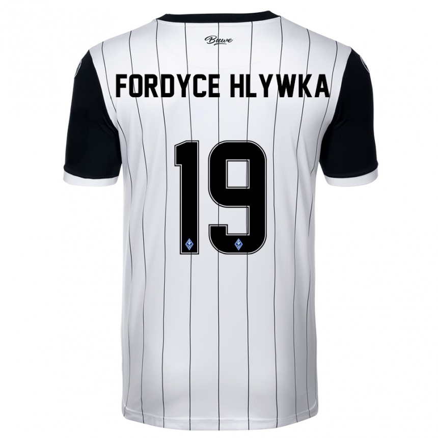 גברים כדורגל רואן פורדיס הליוקה #19 לבן שחור הרחק ג'רזי 2025/26