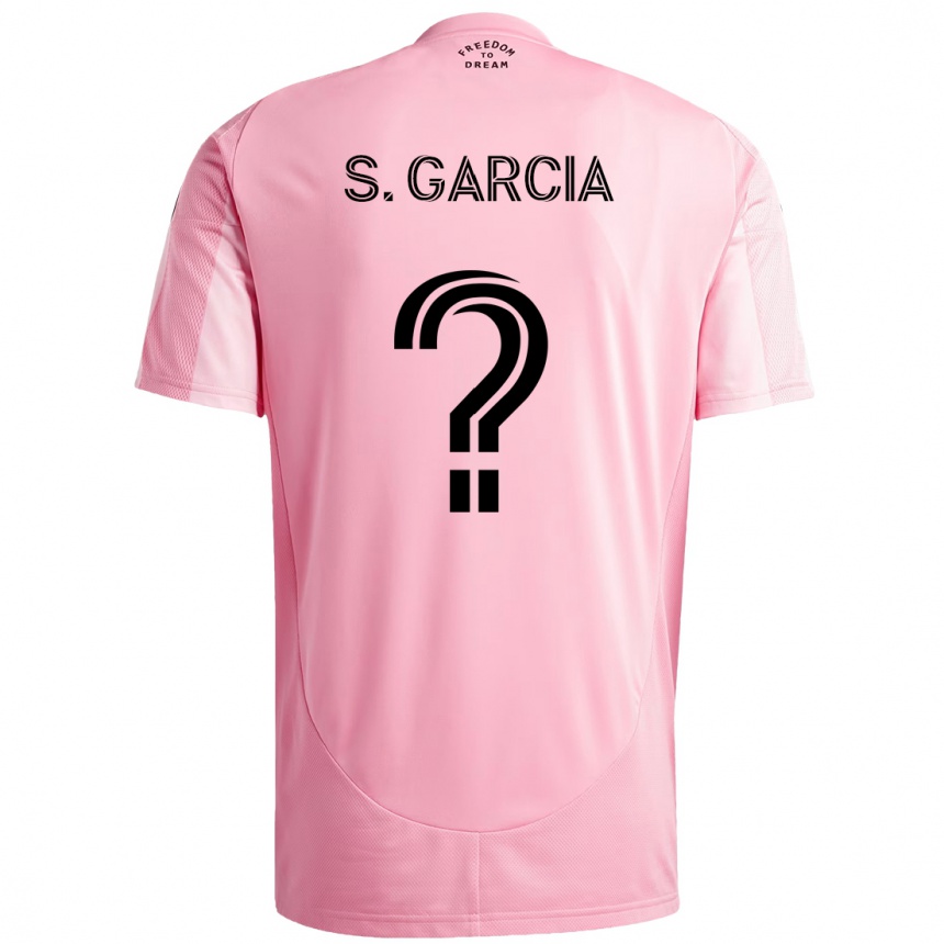 ילדים כדורגל Santiago Garcia #0 שחור ורוד ג'רזי ביתית 2025/26