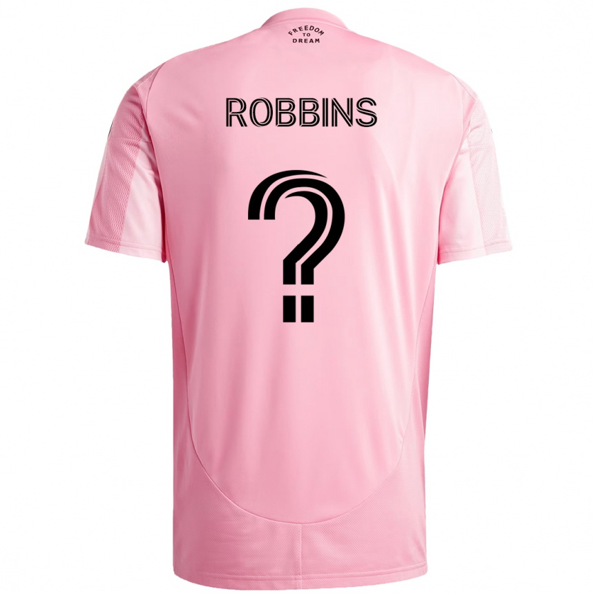 ילדים כדורגל Lukas Robbins #0 שחור ורוד ג'רזי ביתית 2025/26