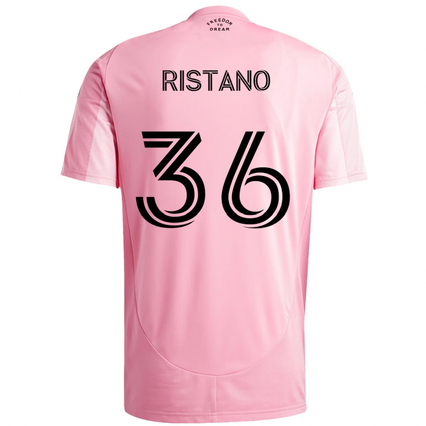 ילדים כדורגל Alejo Ristano #36 שחור ורוד ג'רזי ביתית 2025/26