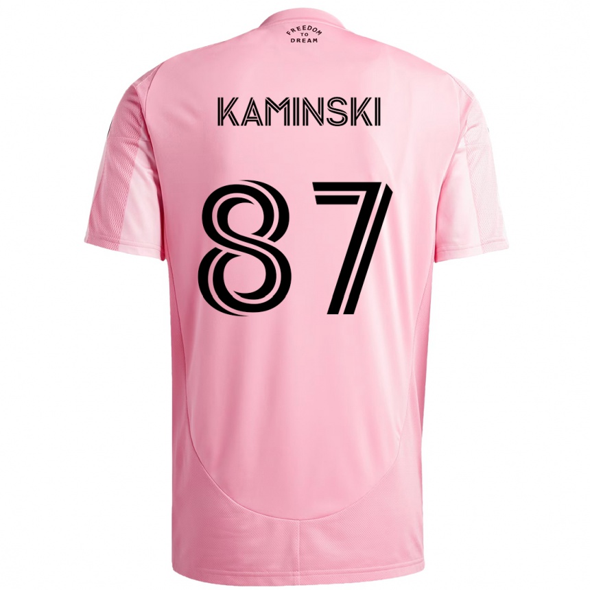 ילדים כדורגל Brett Kaminski #87 שחור ורוד ג'רזי ביתית 2025/26