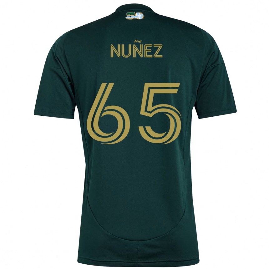 ילדים כדורגל Daniel Nuñez #65 בז' ירוק ג'רזי ביתית 2025/26