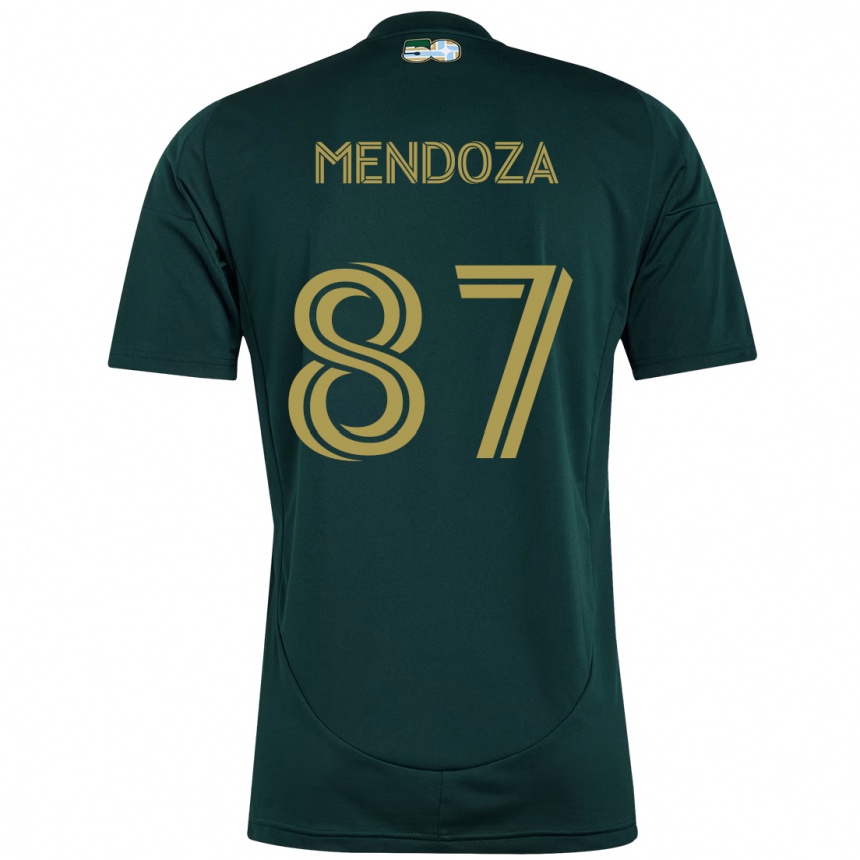 ילדים כדורגל Christian Mendoza #87 בז' ירוק ג'רזי ביתית 2025/26