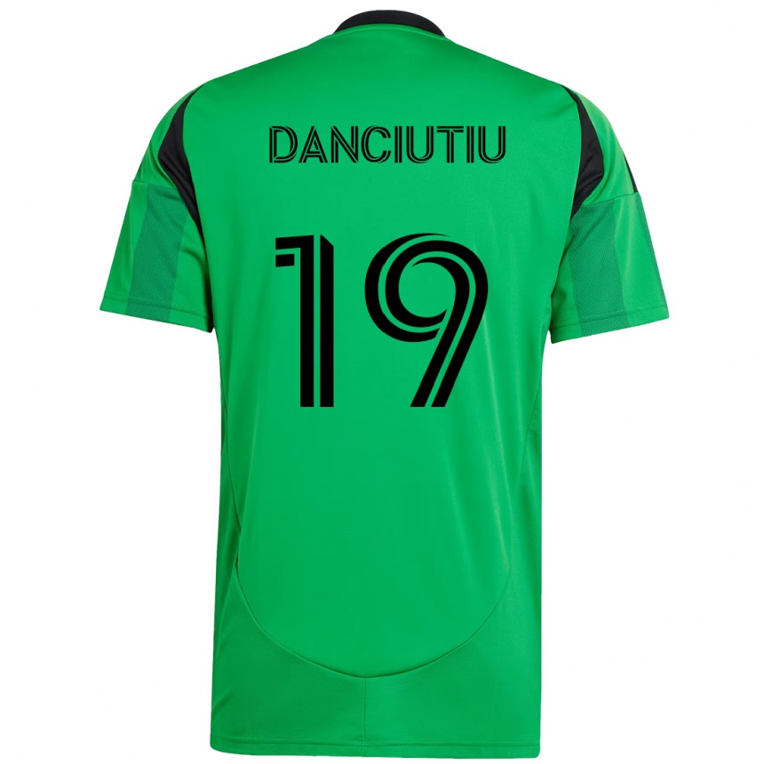 ילדים כדורגל Vlad Danciuțiu #19 לבן ירוק ג'רזי ביתית 2025/26