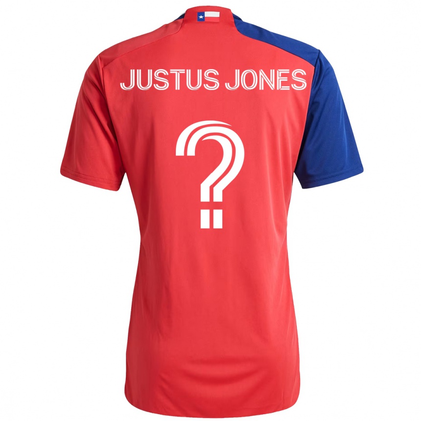 ילדים כדורגל Justus Jones #0 אדום כחול נייבי ג'רזי ביתית 2025/26