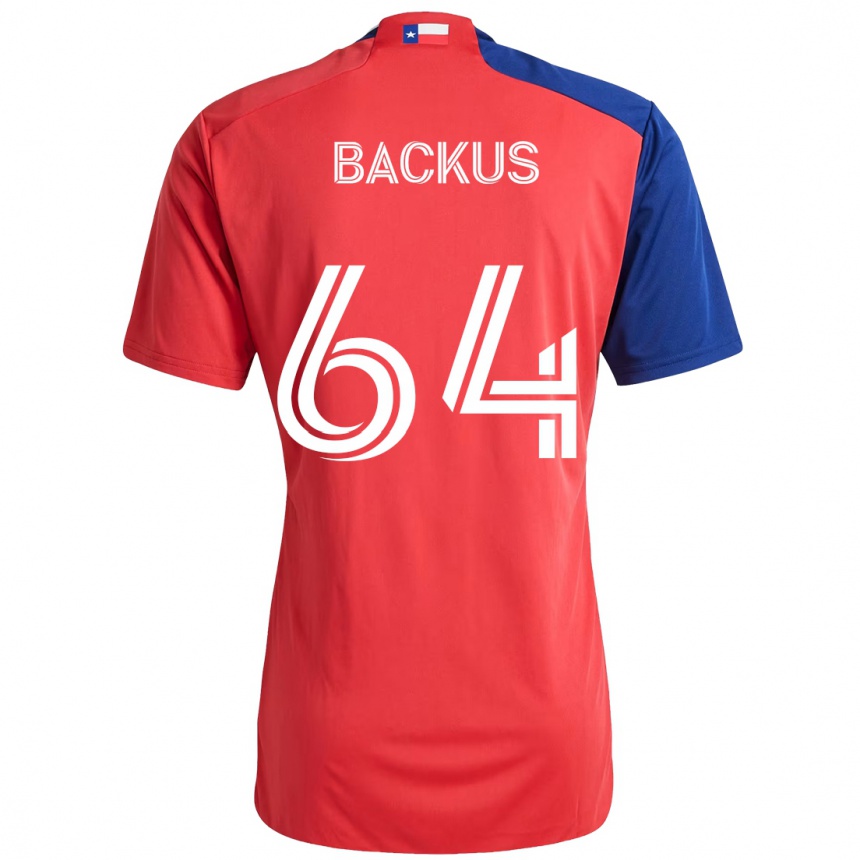 ילדים כדורגל Braeden Backus #64 אדום כחול נייבי ג'רזי ביתית 2025/26