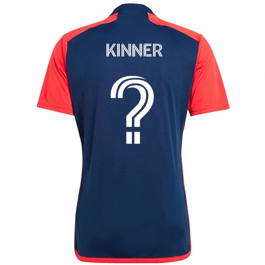 ילדים כדורגל Sage Kinner #0 לבן כחול ג'רזי ביתית 2025/26