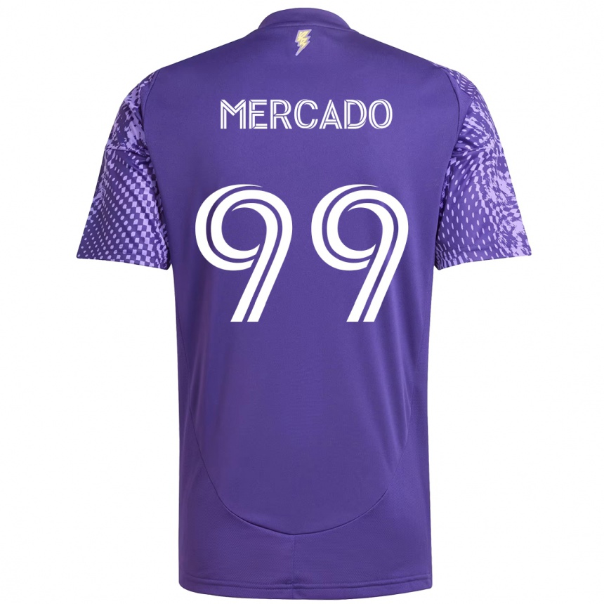 ילדים כדורגל Carlos Mercado #99 לבן סגול ג'רזי ביתית 2025/26