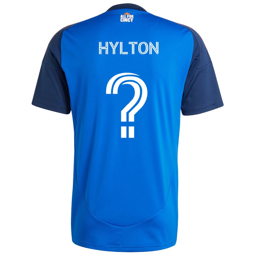 ילדים כדורגל Justin Hylton #0 לבן כחול כתום ג'רזי ביתית 2025/26