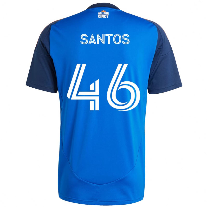 ילדים כדורגל Guilherme Santos #46 לבן כחול כתום ג'רזי ביתית 2025/26