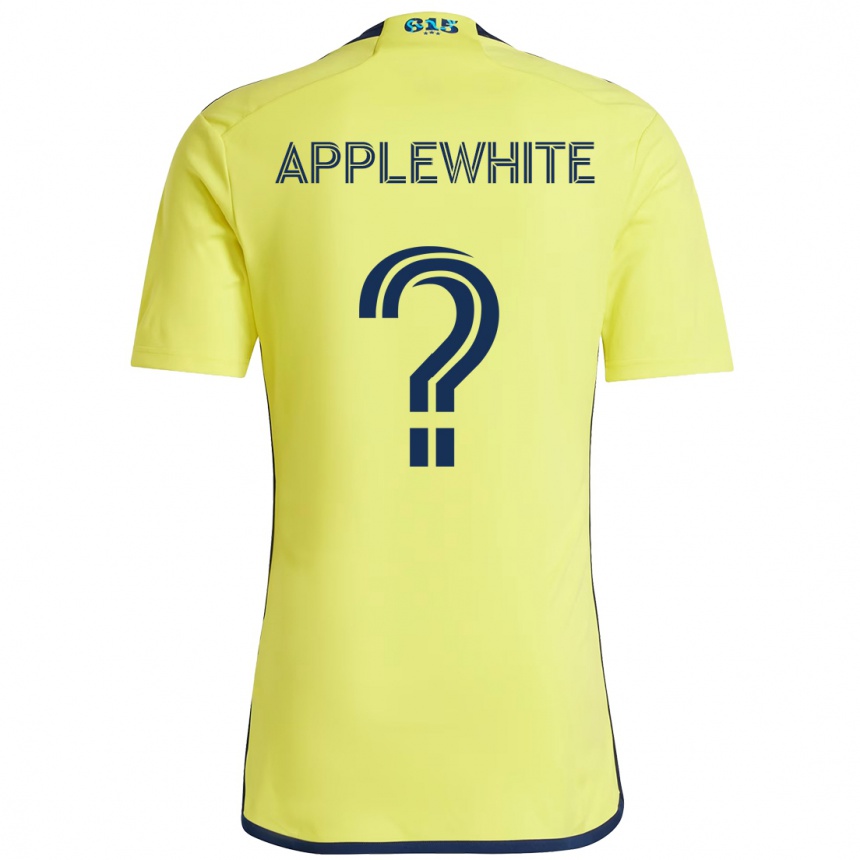 ילדים כדורגל Christopher Applewhite #0 כחול נייבי צהוב ג'רזי ביתית 2025/26