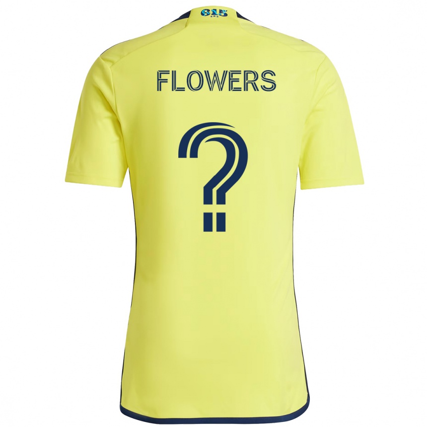 ילדים כדורגל Ashton Flowers #0 כחול נייבי צהוב ג'רזי ביתית 2025/26
