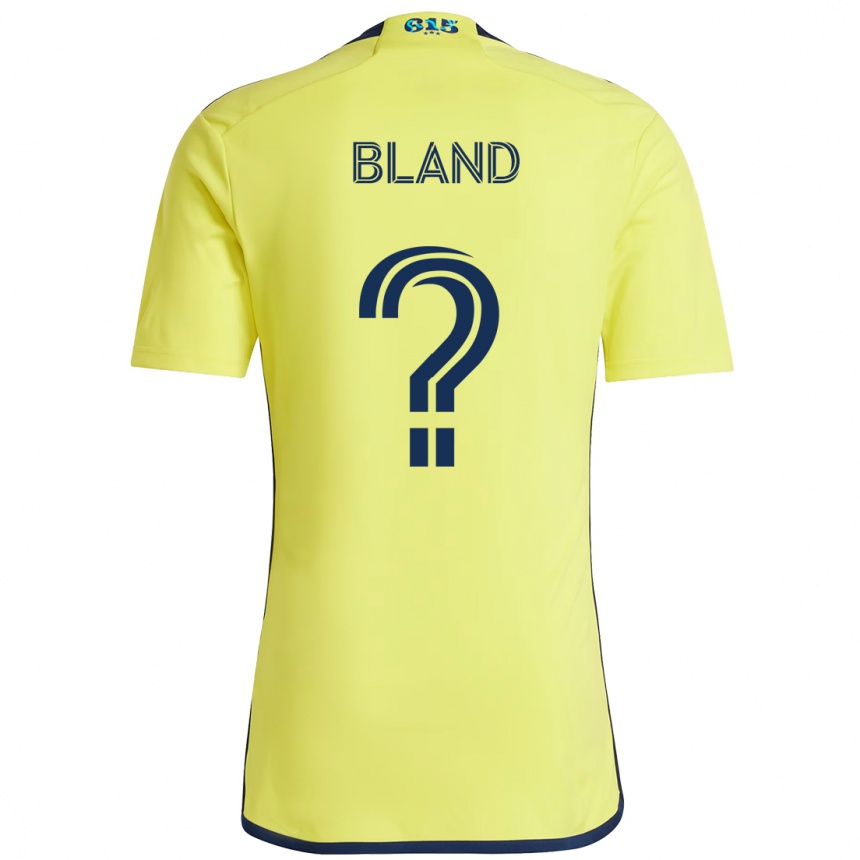 ילדים כדורגל Owen Bland #0 כחול נייבי צהוב ג'רזי ביתית 2025/26