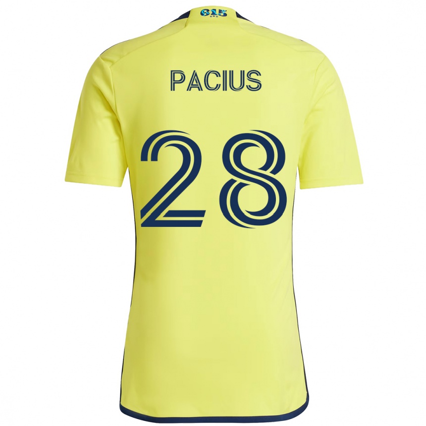 ילדים כדורגל Woobens Pacius #28 כחול נייבי צהוב ג'רזי ביתית 2025/26