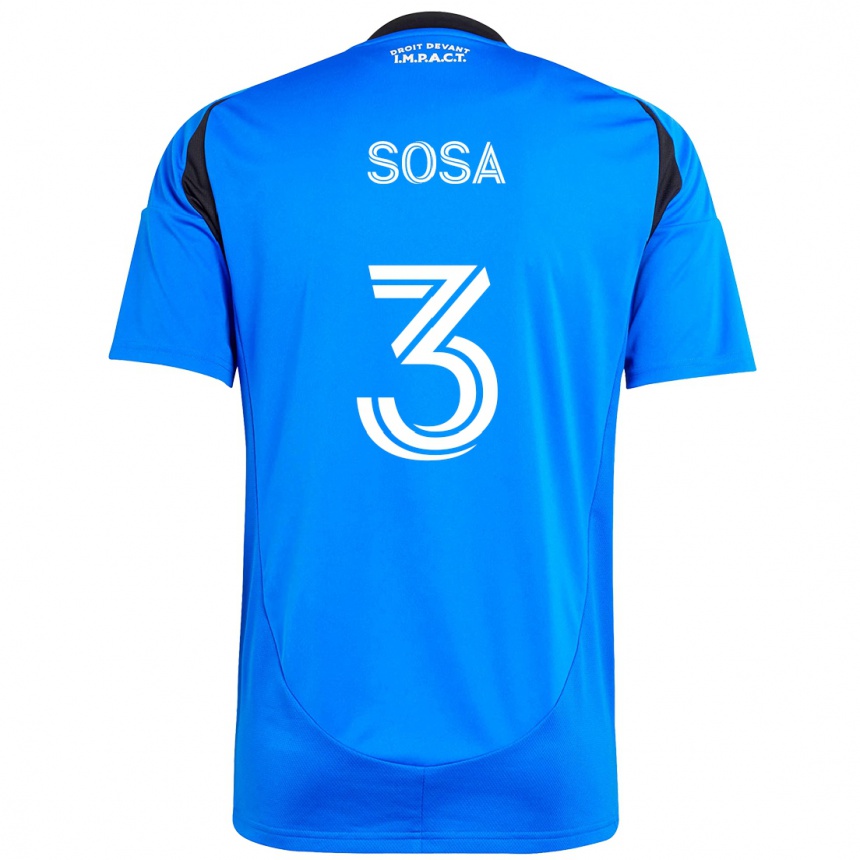 ילדים כדורגל Joaquín Sosa #3 תכלת שמיים כחול כהה ג'רזי ביתית 2025/26