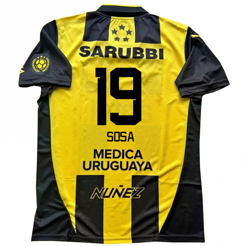ילדים כדורגל Diego Sosa #19 שחור צהוב ג'רזי ביתית 2025/26