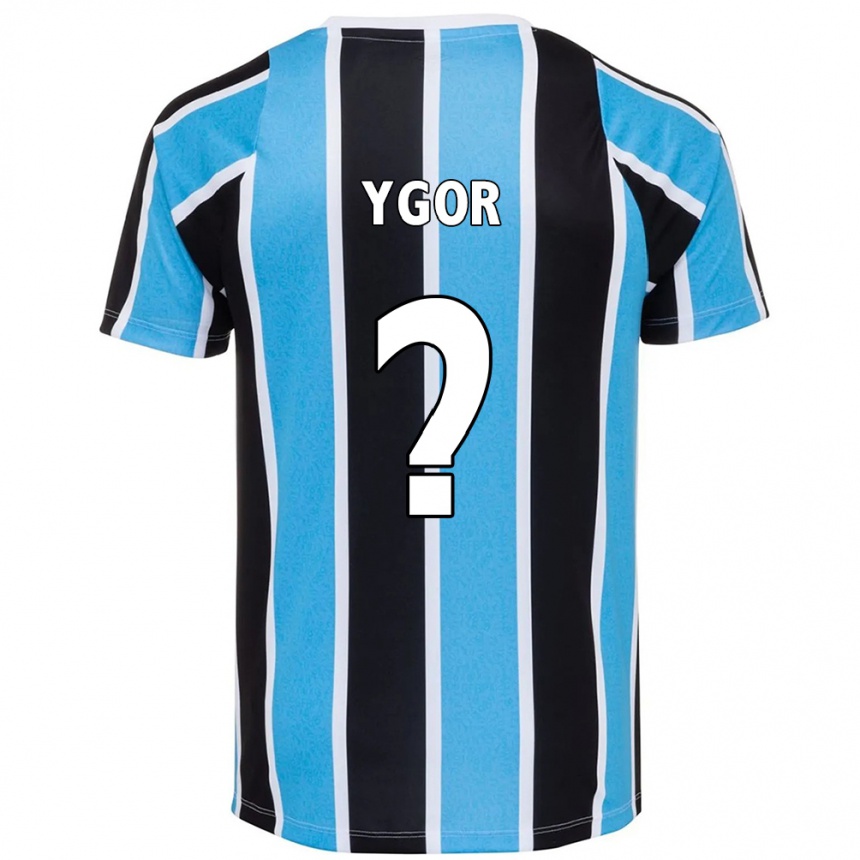ילדים כדורגל Ygor #0 לבן כחול ג'רזי ביתית 2025/26