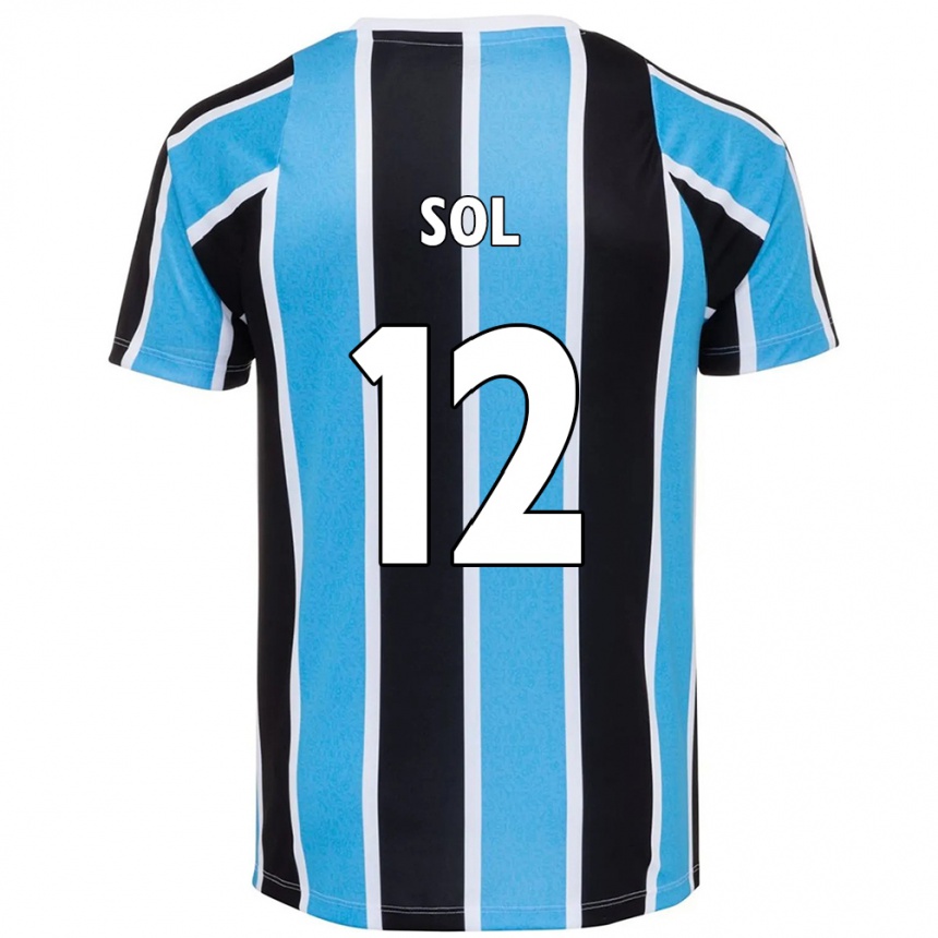 ילדים כדורגל Sol #12 לבן כחול ג'רזי ביתית 2025/26