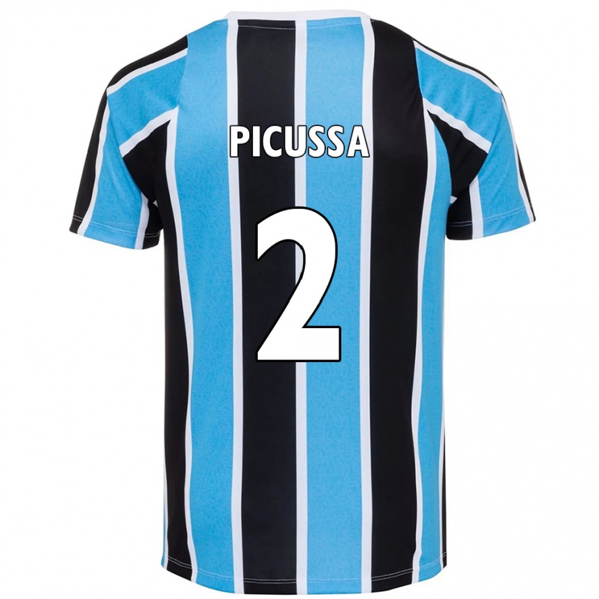 ילדים כדורגל Andressa Herminia Gelenski Picussa #2 לבן כחול ג'רזי ביתית 2025/26