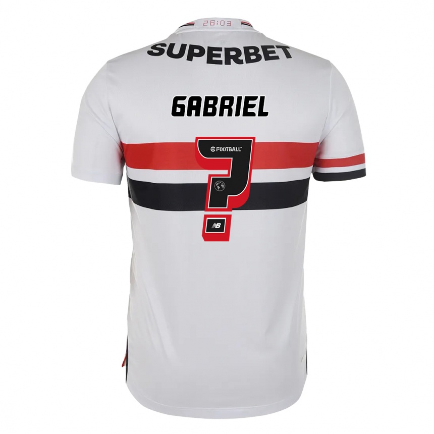 ילדים כדורגל Gabriel Bruno #0 שחור אדום ג'רזי ביתית 2025/26