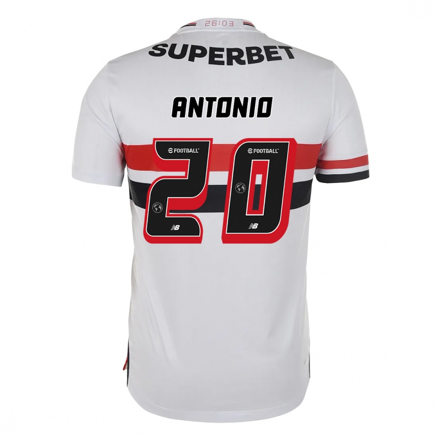 ילדים כדורגל Marcos Antônio #20 שחור אדום ג'רזי ביתית 2025/26
