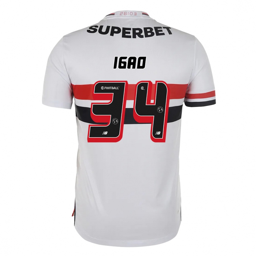 ילדים כדורגל Igão #34 שחור אדום ג'רזי ביתית 2025/26