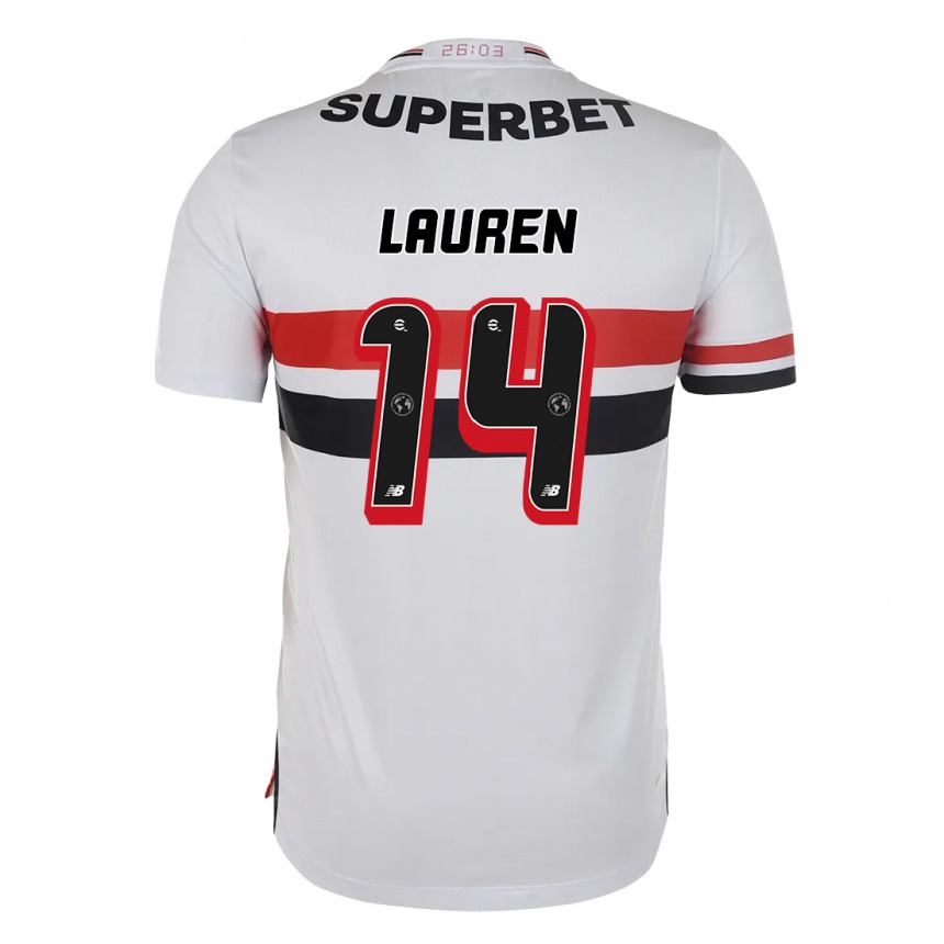ילדים כדורגל Lauren #14 שחור אדום ג'רזי ביתית 2025/26