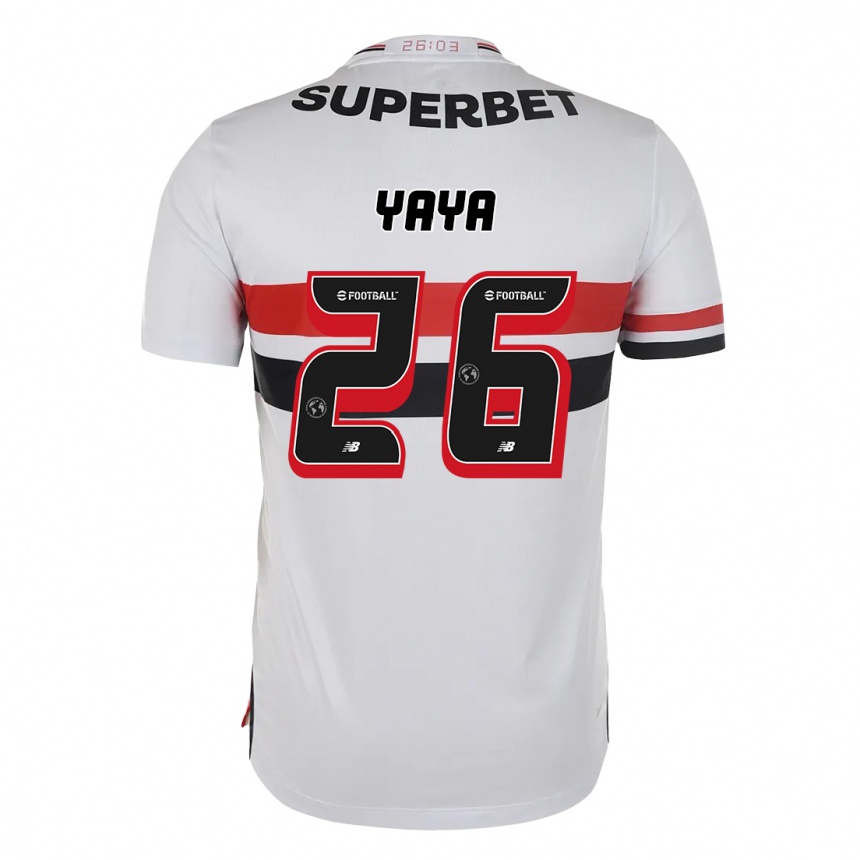 ילדים כדורגל Yaya #26 שחור אדום ג'רזי ביתית 2025/26