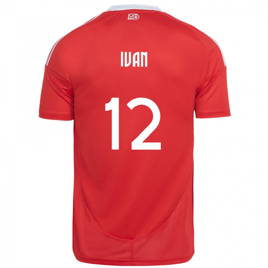 ילדים כדורגל Ivan #12 לבן אדום ג'רזי ביתית 2025/26