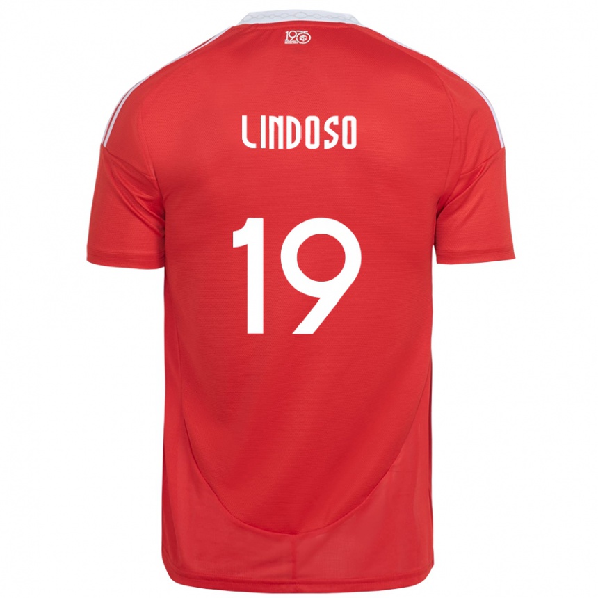 ילדים כדורגל Rodrigo Lindoso #19 לבן אדום ג'רזי ביתית 2025/26
