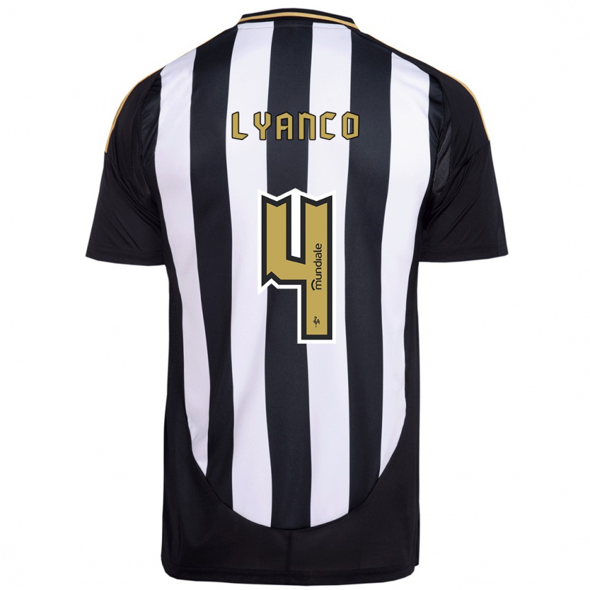 ילדים כדורגל Lyanco #4 לבן פנינה ג'רזי ביתית 2025/26