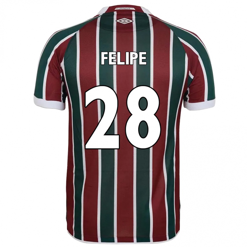 ילדים כדורגל Riquelme Felipe #28 לבן ירוק חום-ערמוני ג'רזי ביתית 2025/26
