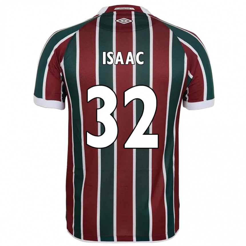 ילדים כדורגל Isaac #32 לבן ירוק חום-ערמוני ג'רזי ביתית 2025/26