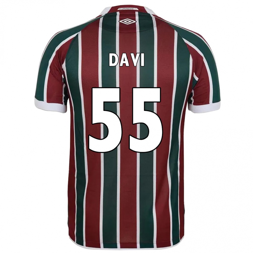 ילדים כדורגל Wallace Davi #55 לבן ירוק חום-ערמוני ג'רזי ביתית 2025/26