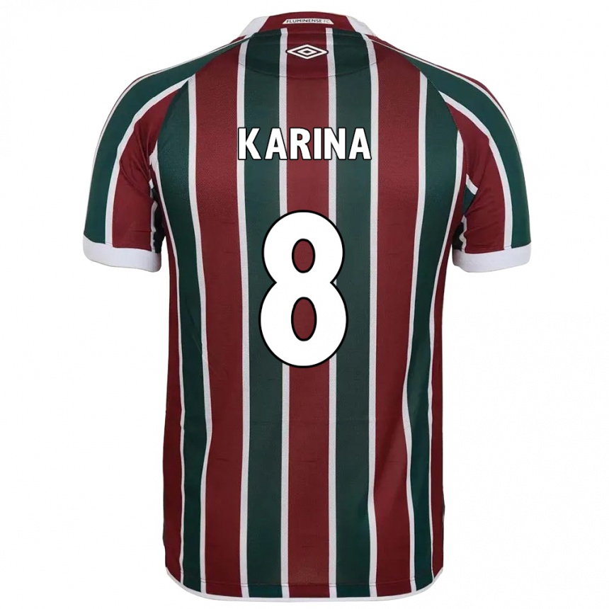 ילדים כדורגל Karina #8 לבן ירוק חום-ערמוני ג'רזי ביתית 2025/26