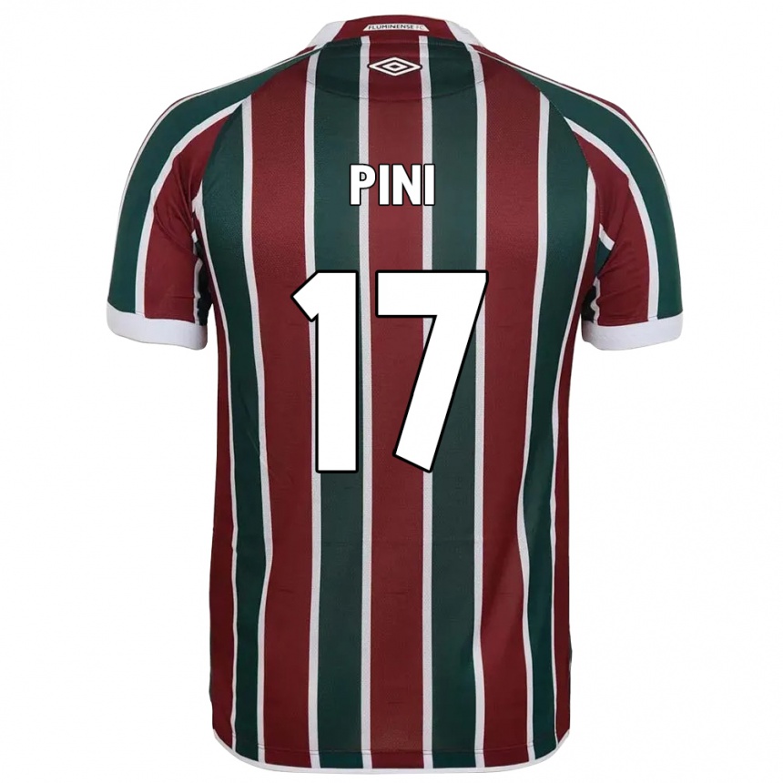 ילדים כדורגל Camila Pini #17 לבן ירוק חום-ערמוני ג'רזי ביתית 2025/26