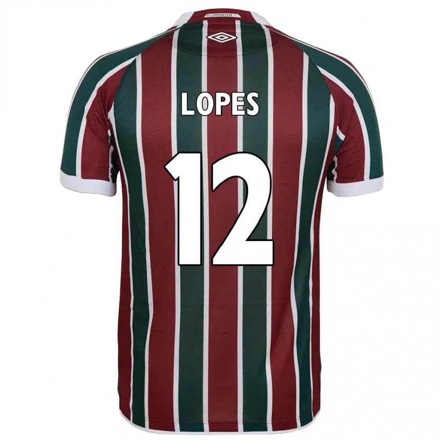 ילדים כדורגל Joao Lopes #12 לבן ירוק חום-ערמוני ג'רזי ביתית 2025/26
