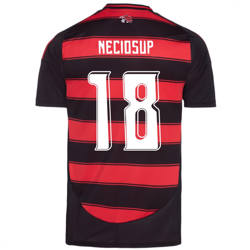 ילדים כדורגל Adriano Neciosup #18 לבן אדום ג'רזי ביתית 2025/26