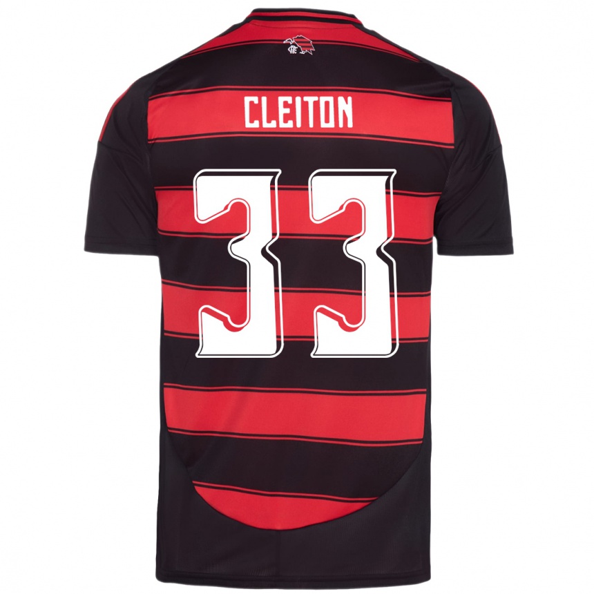 ילדים כדורגל Cleiton #33 לבן אדום ג'רזי ביתית 2025/26