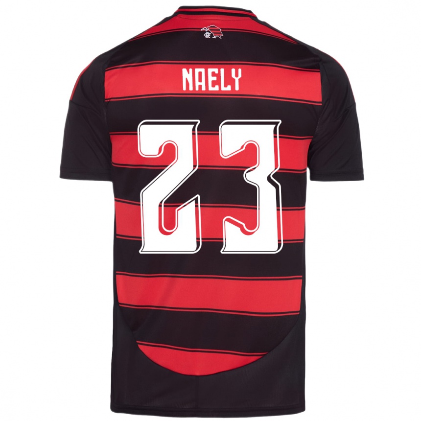 ילדים כדורגל Naely #23 אדום שחור ג'רזי ביתית 2025/26