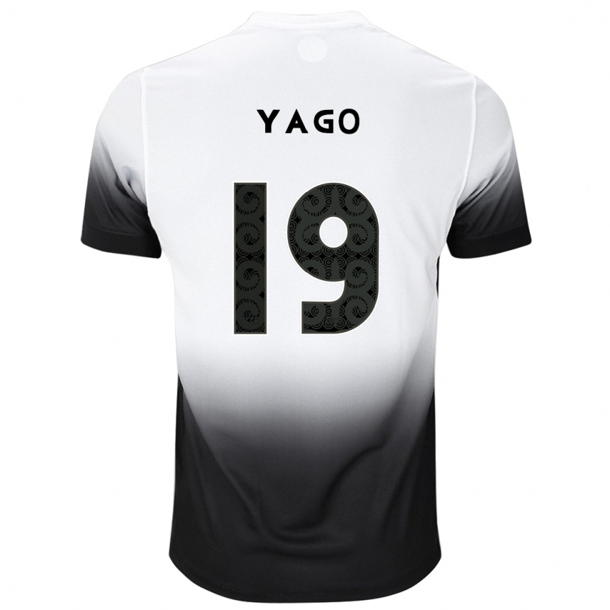 ילדים כדורגל Yago #19 לבן שחור ג'רזי ביתית 2025/26